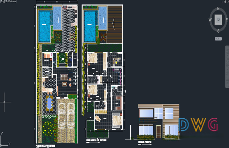 دانلود فایل اتوکد پروژه معماری ویلای زیبا DWG | Cute Villa Architectural Project برای AutoCAD